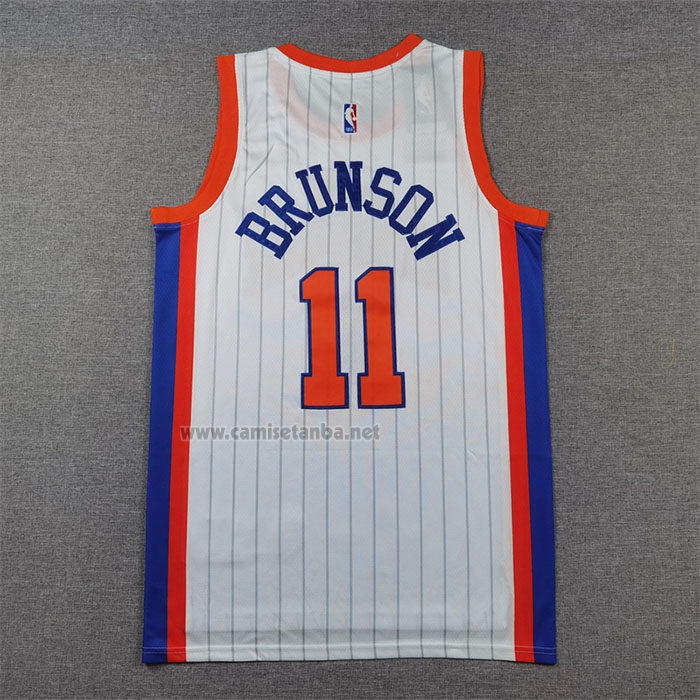 Camiseta New York Knicks Jalen Brunson #11 Ciudad 2024-25 Blanco